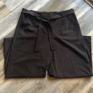 NWT Size 3 Wide leg tie front black Pants